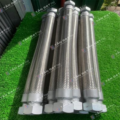 Ống mềm inox kết nối 2 đầu ren côn lõm thép DN32 x 500mm